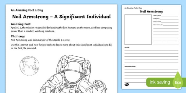 Neil Armstrong â A Significant Individual Worksheet   Activity